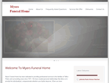 Tablet Screenshot of myersfuneralhometn.com